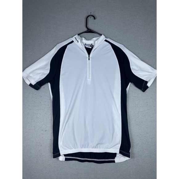 Sugoi Cycling Jersey Shirt Mens Large White Black Half Zip Bike Performance Top - Picture 1 of 9
